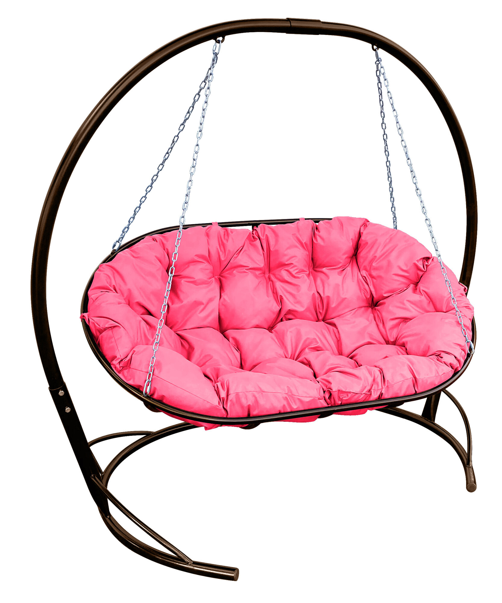 Диван m-group мамасан подвесной коричневый розовая подушка
