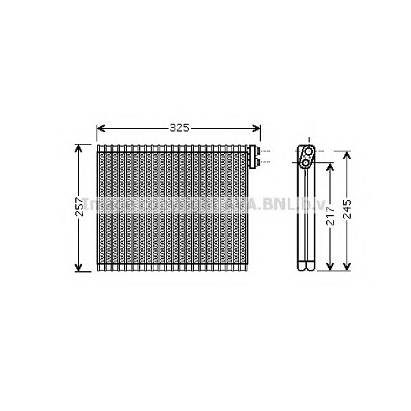 AVA QUALITY COOLING TOV484 (885013A060 / 885013A110 / 885013A160) испаритель кондиционера lexus: gs (grs19, uzs19, gws19) 3.0 /