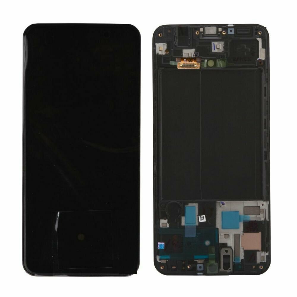 Дисплей для Samsung Galaxy A50 SM-A505 в сборе GH82-19204A в рамке (черный)