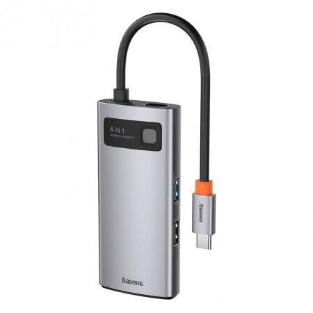 Переходник BASEUS Metal Gleam Series 4-in-1 Разветвитель Type-C - USB3.0 USB2.0 HDMI PD сер