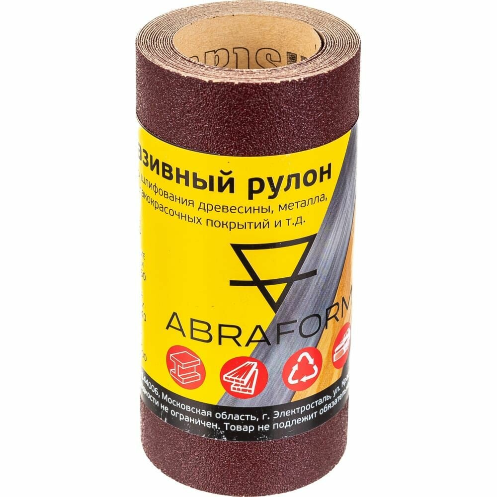 Рулон абразивный БУМ (115x2500 мм P120) ABRAFORM afr115-2500-120