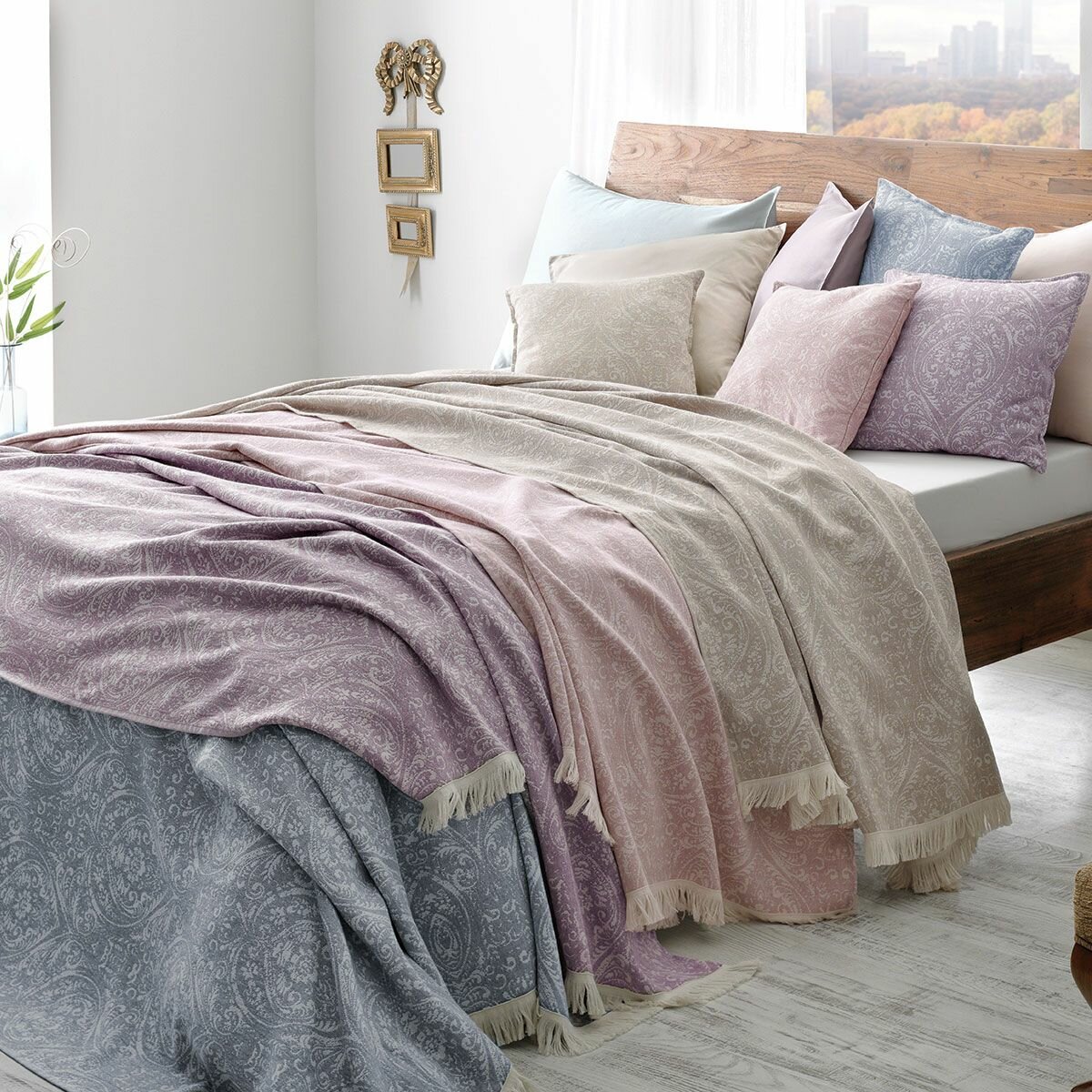 Покрывало Jami цвет: фиолетовый (160х220 см) Tivolyo home - фото №3