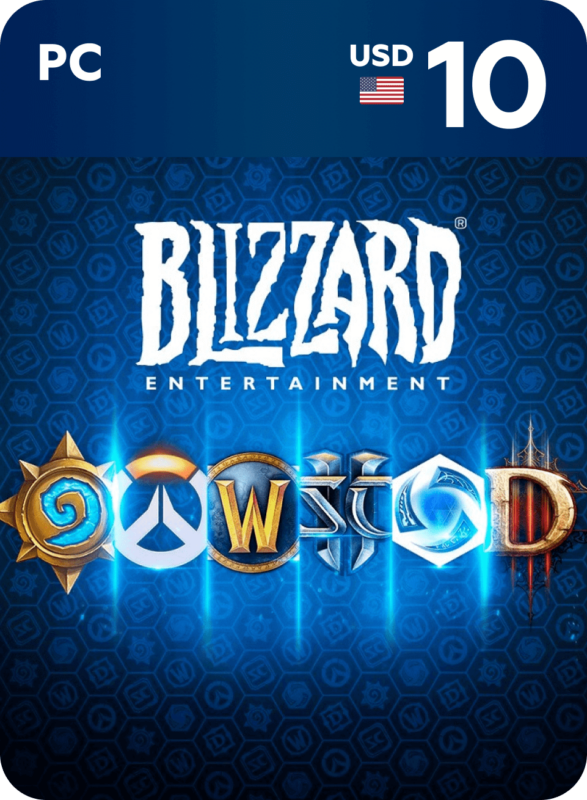 Карта пополнения Blizzard Battle.net - 10 USD