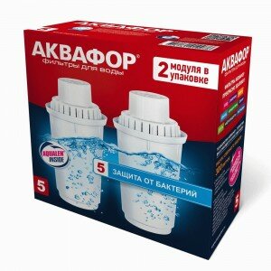 фото Сменная кассета Аквафор В5 с бактерицидной добавкой стандарт (комплект из 2 шт.)