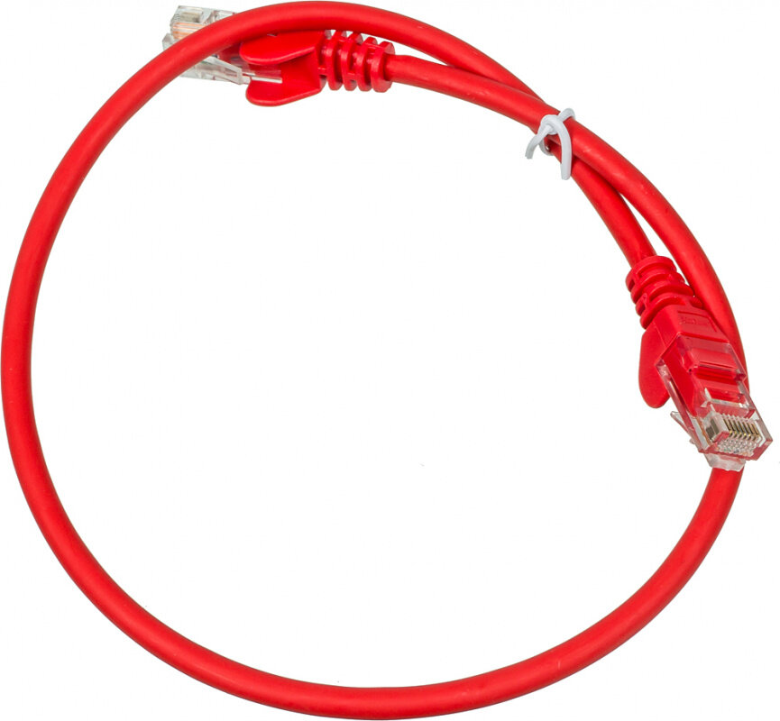 Патч-корд Lanmaster LAN-PC45/U5E-0.5-RD UTP RJ-45 вил.-вилка RJ-45 кат.5E 0.5м красный LSZH (уп.:1шт