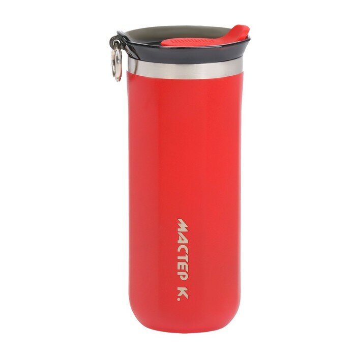 фото Термокружка, 450 мл, Sсhool "Мастер К", сохраняет тепло до 6 ч, красная