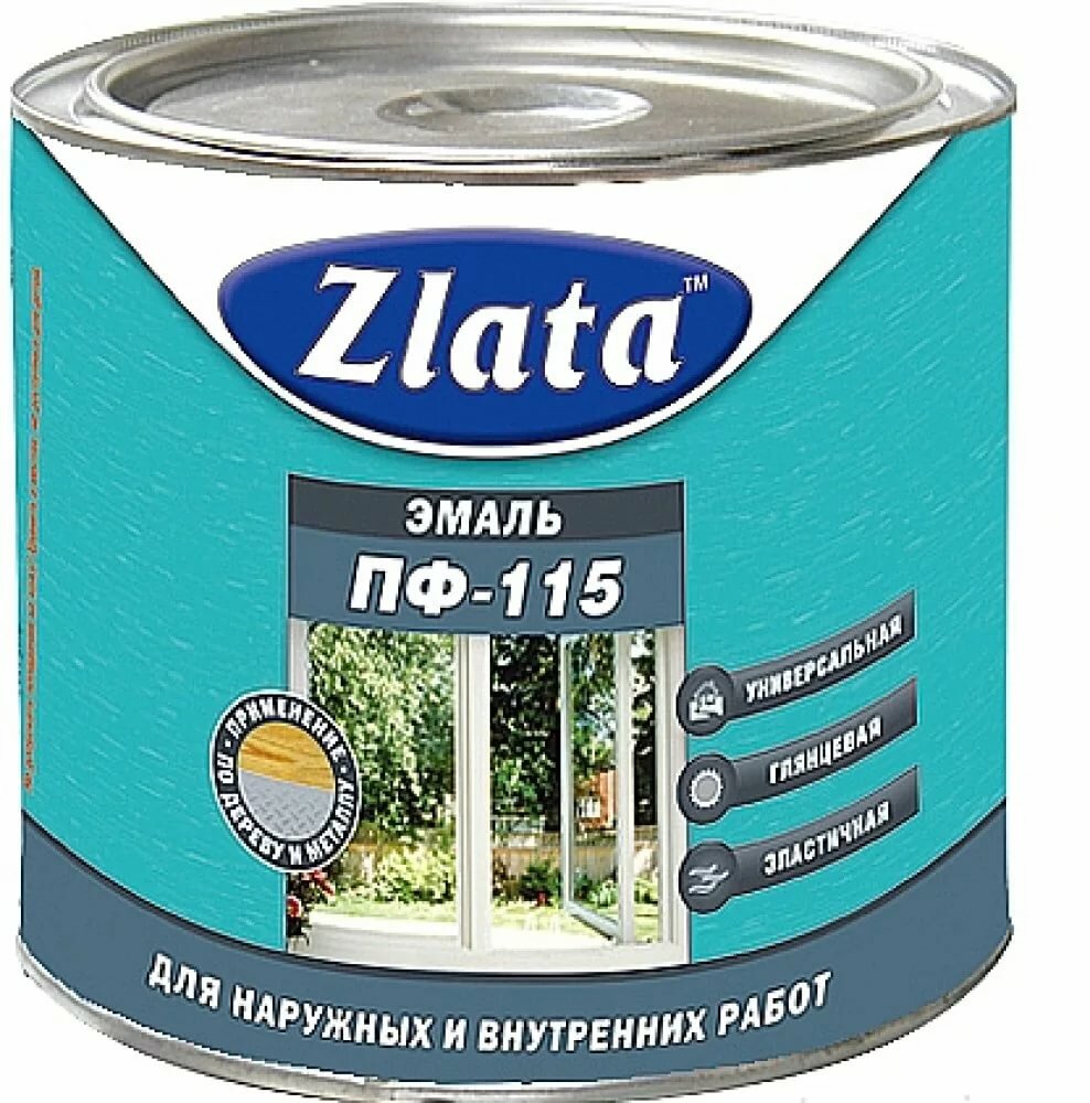 Zlata Эмаль ПФ-115 Zlata черная 26 кг