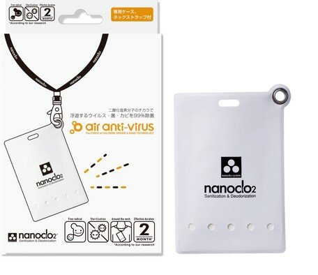 Nanoclo2 Блокатор вирусов индивидуальный, карта, чехол, шнурок в комплекте, белый (на 2 месяца)