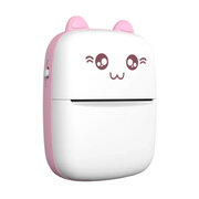 Детский мини-принтер Kid Joy C9 White + Pink для фотографий 200DPI Bluetooth 5.1 белый с розовым