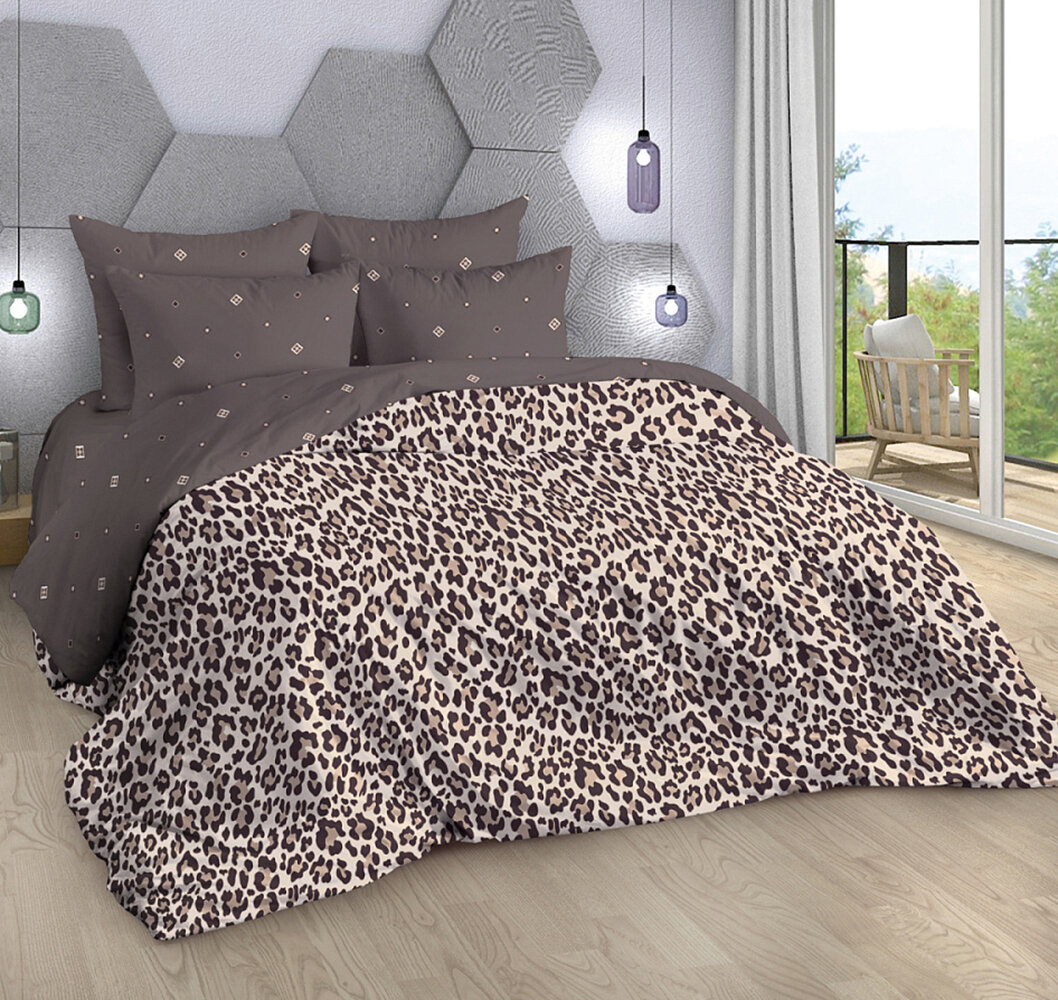 фото Постельное белье Mercury Home Леопард 2 СП Поплин 2 наволочки 70x70