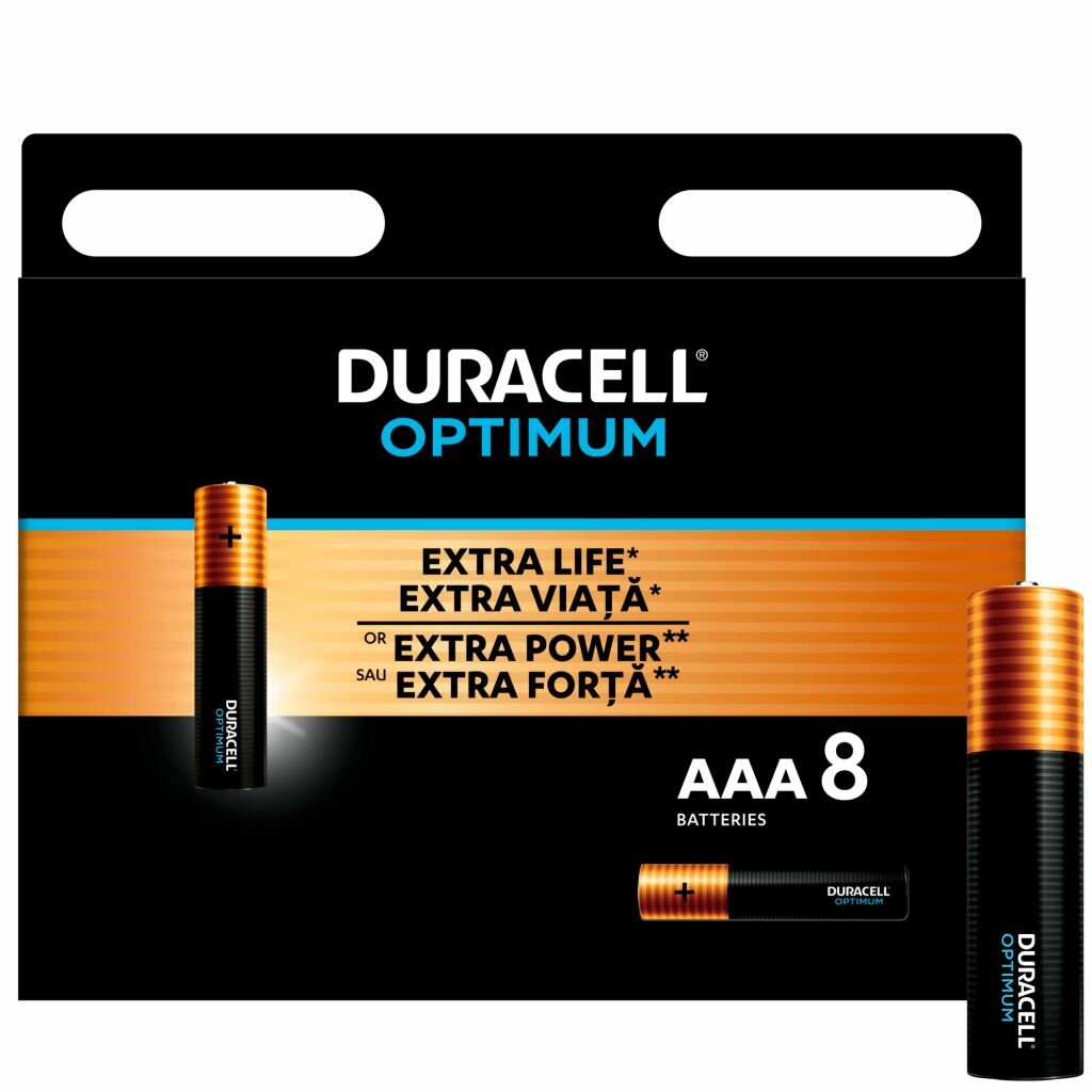 Батарейка DURACELL OPTIMUM LR03 BL8