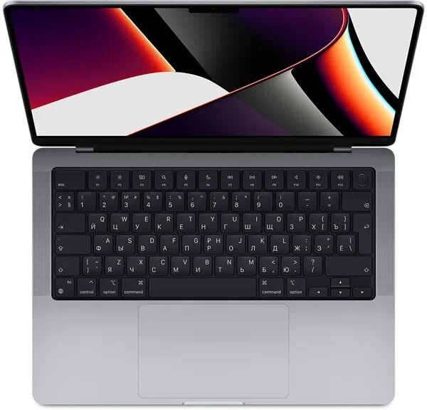 14.2" Ноутбук Apple Macbook Pro 14 Late 2021 3024×1964, Apple M1 Pro, RAM 16 ГБ, SSD 1 ТБ, Apple graphics 16-core, macOS, MKGQ3RU/A, серый космос, русская раскладка