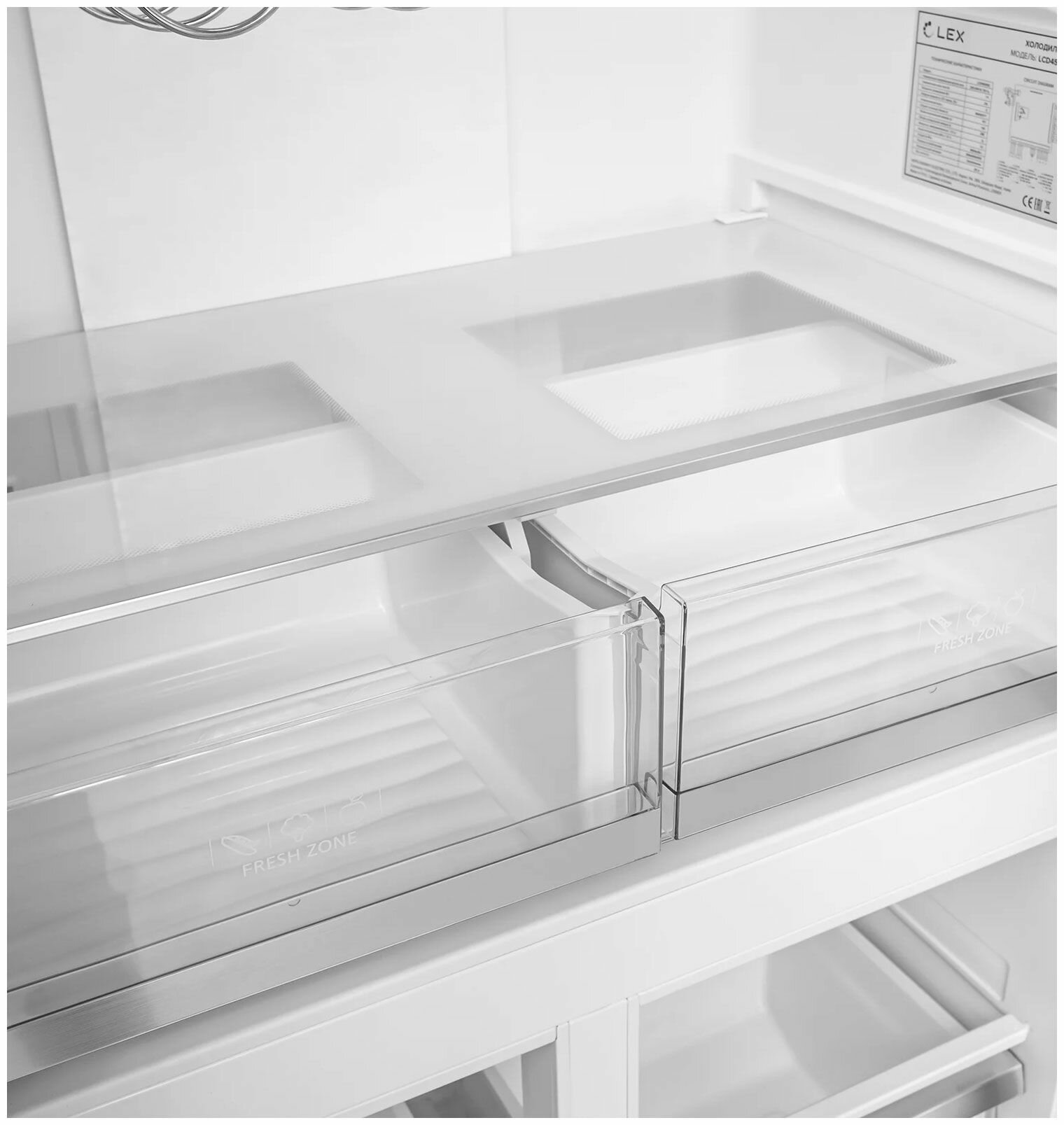 Холодильник трехкамерный отдельностоящий LEX LCD450MGID - фотография № 5