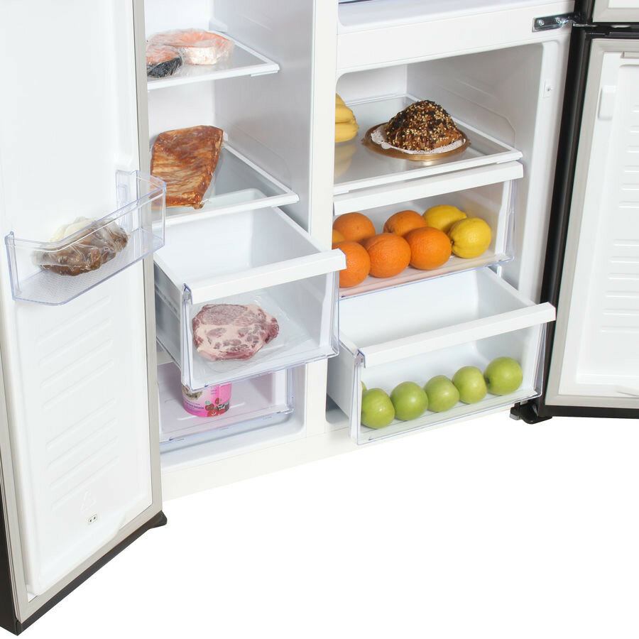 Холодильник HYUNDAI CS5073FV, трехкамерный, шампань [cs5073fv шампань стекло] - фото №10