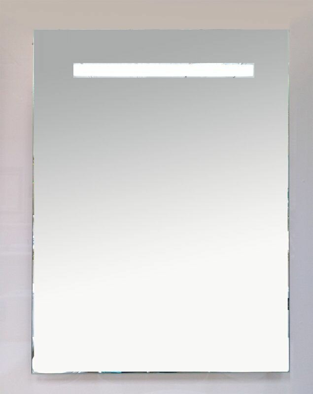 Зеркало для ванной MISTY Неон П-НЕО060080-1ПРСНК с подсветкой белое 80х60 см - фото №3