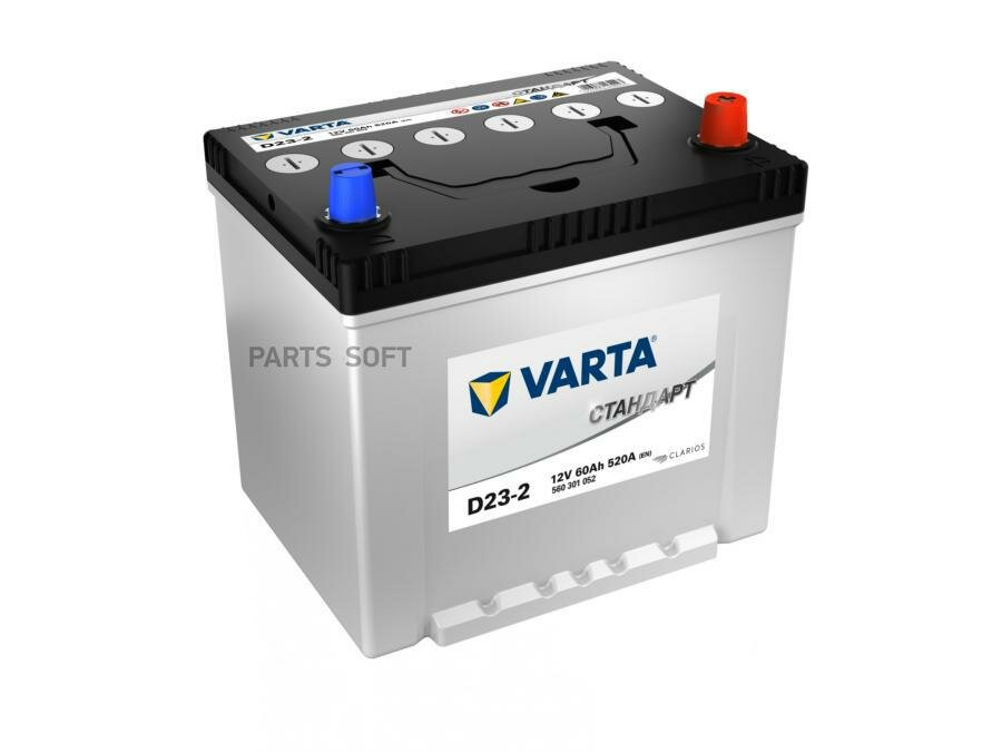 VARTA 560301052 аккумулятор VARTA стандарт высокий 60 А Ч обратная