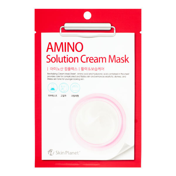 SKIN PLANET AMINO SOLUTION CREAM MASK Тканевая маска для лица с аминокислотами 37г