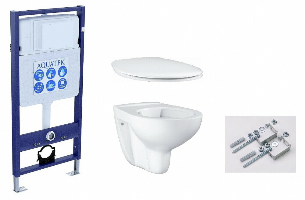 Комплект инсталляции Aquatek SET (INS-0000012 + крепеж KDI-0000002 + Grohe Bau Ceramic 39427000)