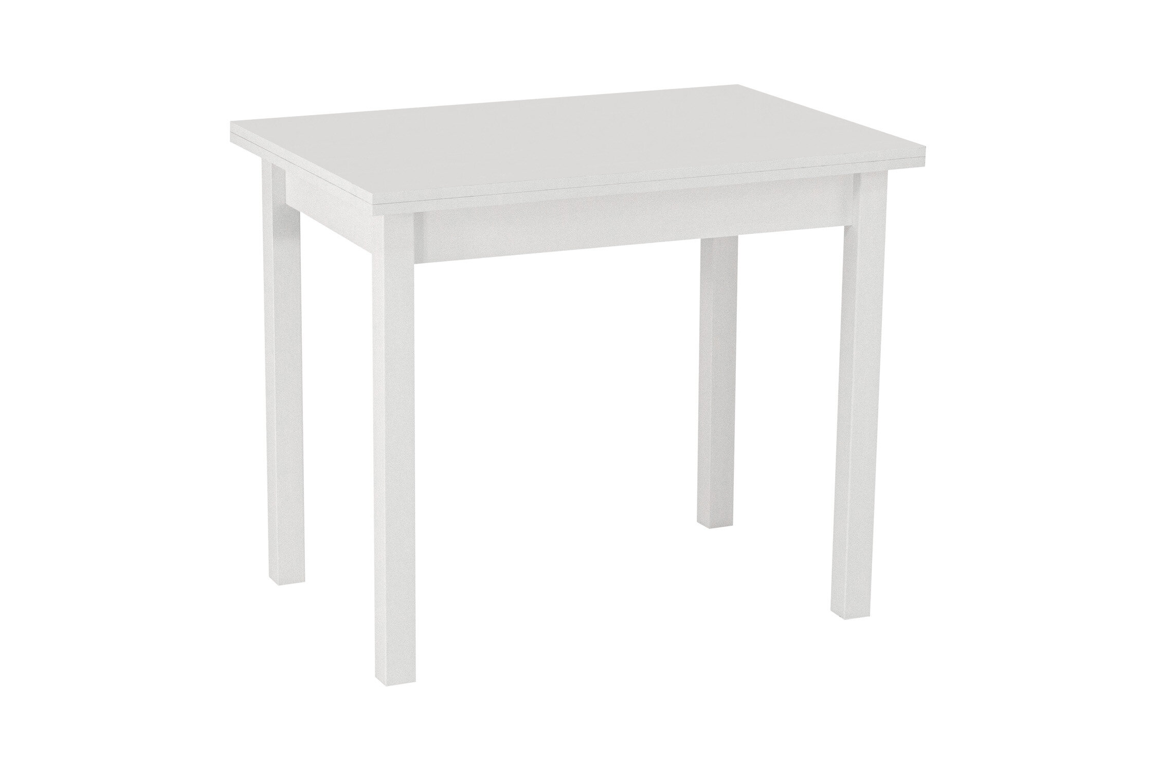 Стол обеденный Боровичи-Мебель раскладной белый / сосна белая 90х60х73 см