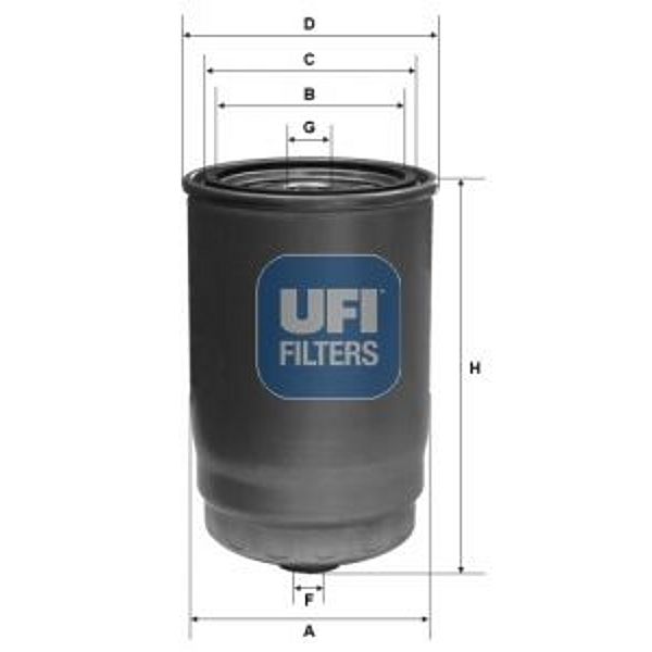 UFI 24.123.00 (319221K800 / FC28090 / KC605D) фильтр топливный дизельный Sportage (Спортедж) IV (ql) 1.6 / 2.0 crdi