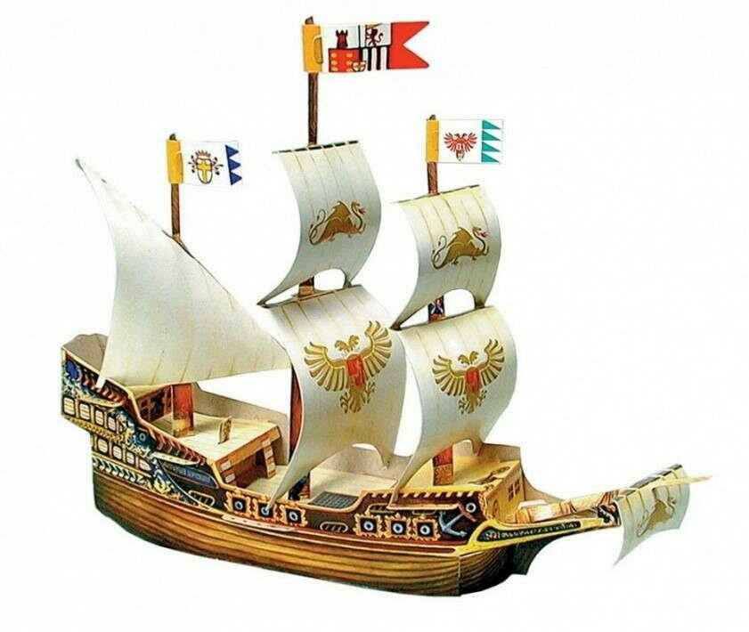 Сборная модель Умная Бумага Корабль, "Галеон"