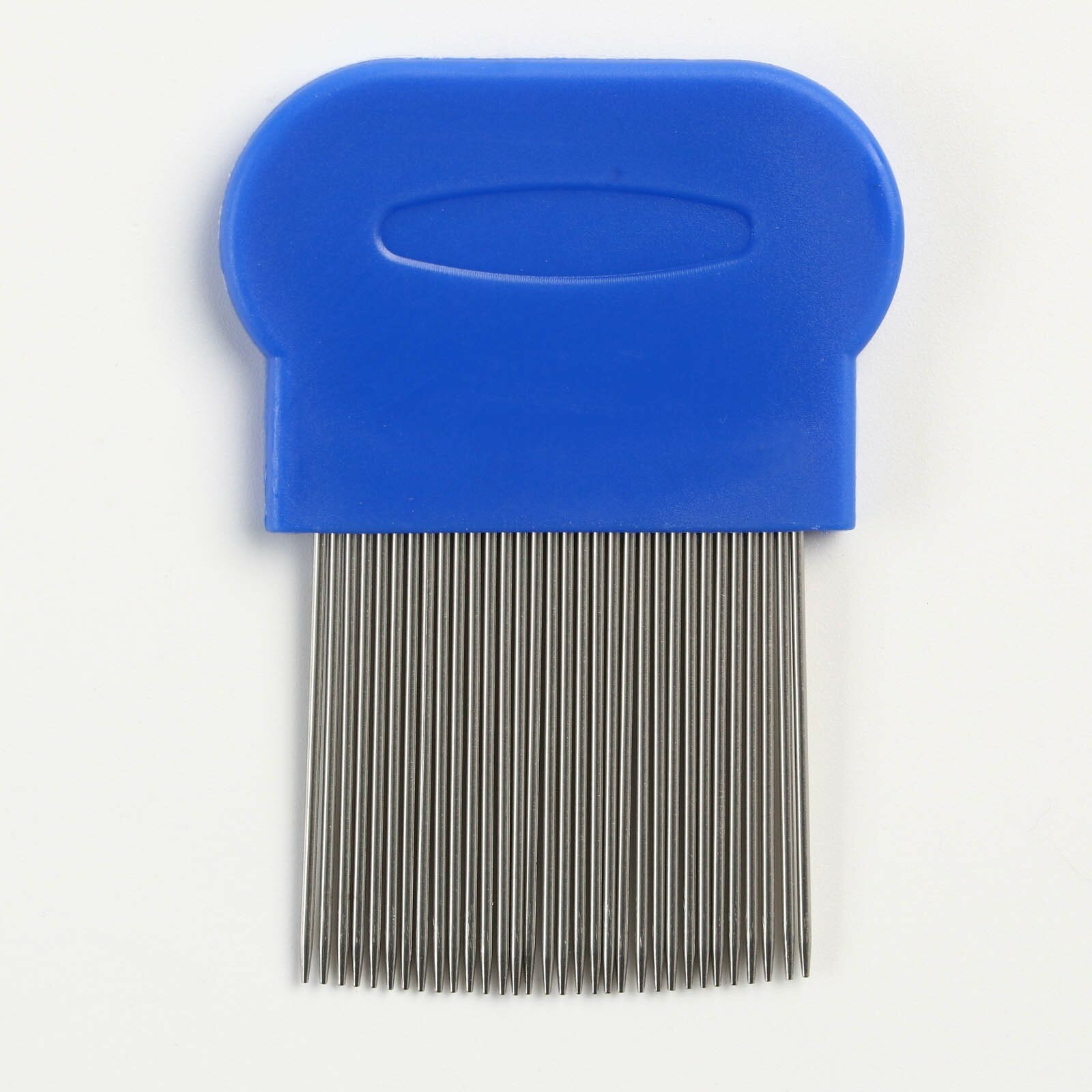 Расческа-гребешок с длинными зубьями, 8 х 5,5 см, синяя - фотография № 2