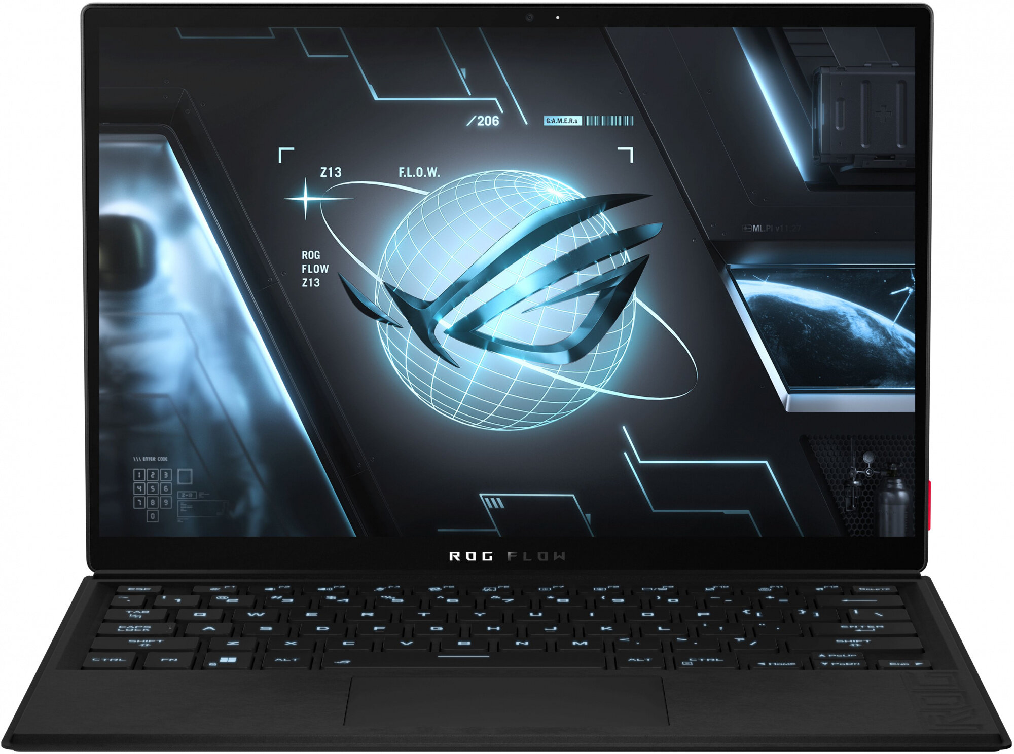 ASUS Ноутбук Asus ROG Flow Z13 GZ301VV-MU023W Core i9 13900H 16Gb SSD1Tb NVIDIA GeForce RTX4060 8Gb 13.4" IPS Touch WQXGA (2560x1600) Windows 11 Home black WiFi BT Cam (90NR0BH1-M001Z0) 90NR0BH1-M001Z0