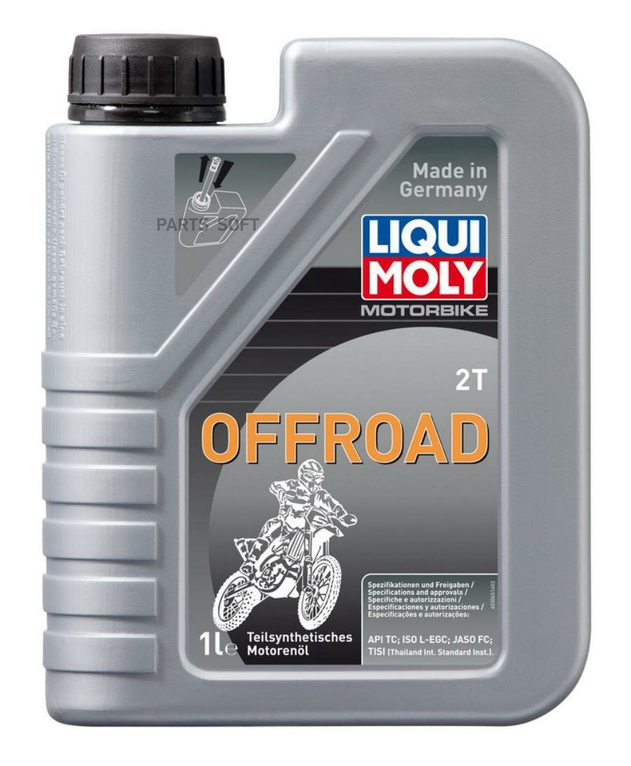 LIQUI MOLY 3065 LiquiMoly Motorbike 2T Offroad (1L)_(полусинт.) масло мот! для квадр\ API TC,ISO L-EGD,JASO FD,TISI