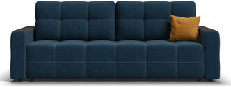 Прямой диван-кровать с ящиком для хранения Dandy 2.0 Euro рогожка Malmo синий, 235x105x92 см