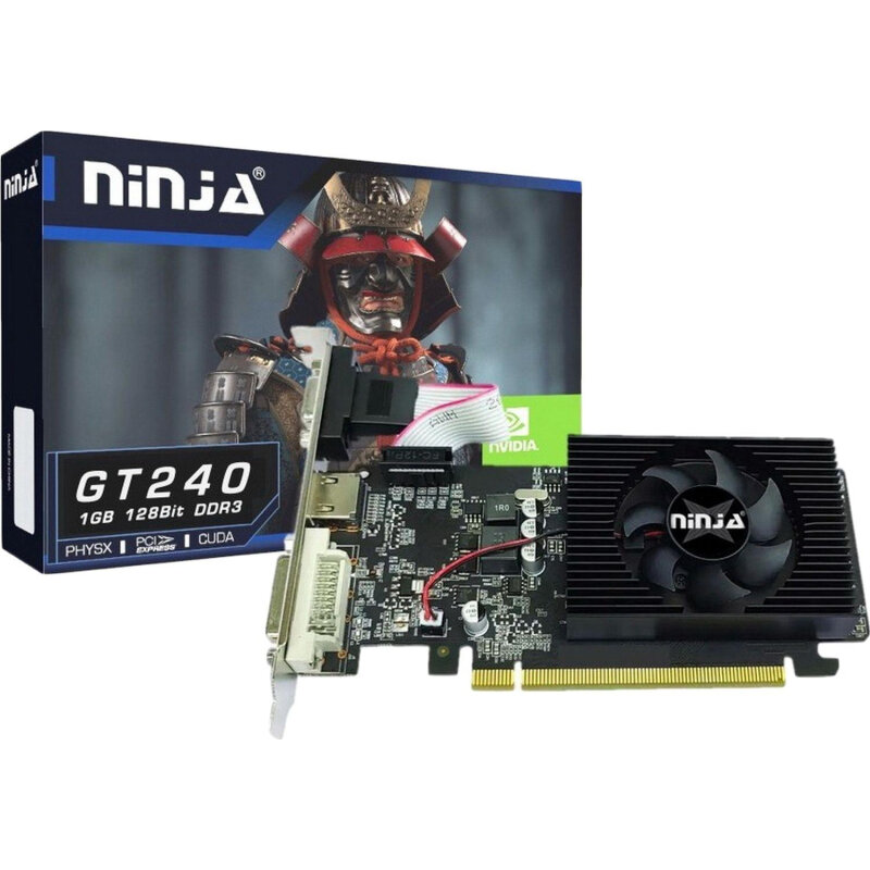 Видеокарта Ninja (Sinotex) Ninja GT240 PCIE 1G 128BIT DDR3 (NH24NP013F)