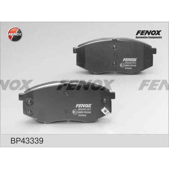 Комплект тормозных колодок дисковый тормоз FENOX BP43339 (1 шт.)