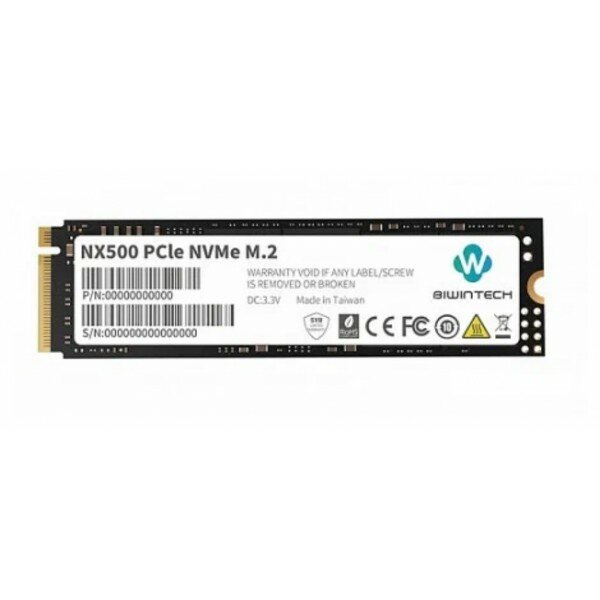 Твердотельный накопитель SSD M.2 512 GB BiwinTech NVMe PCIe NX500 82P1B9#G