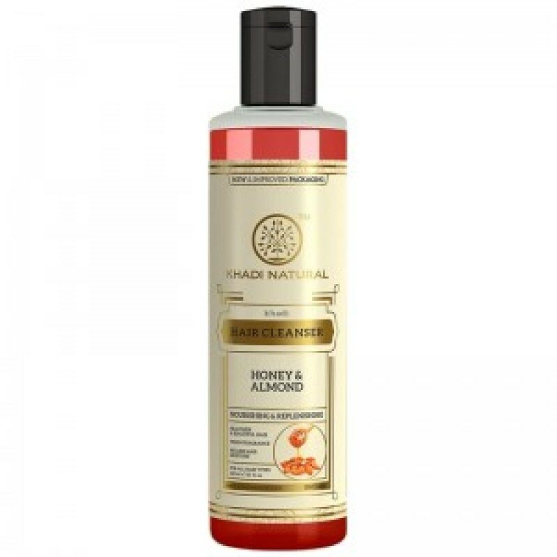фото шампунь Мёд и Миндальное масло Кхади (Honey and Almond oil shampoo Khadi), 210 мл