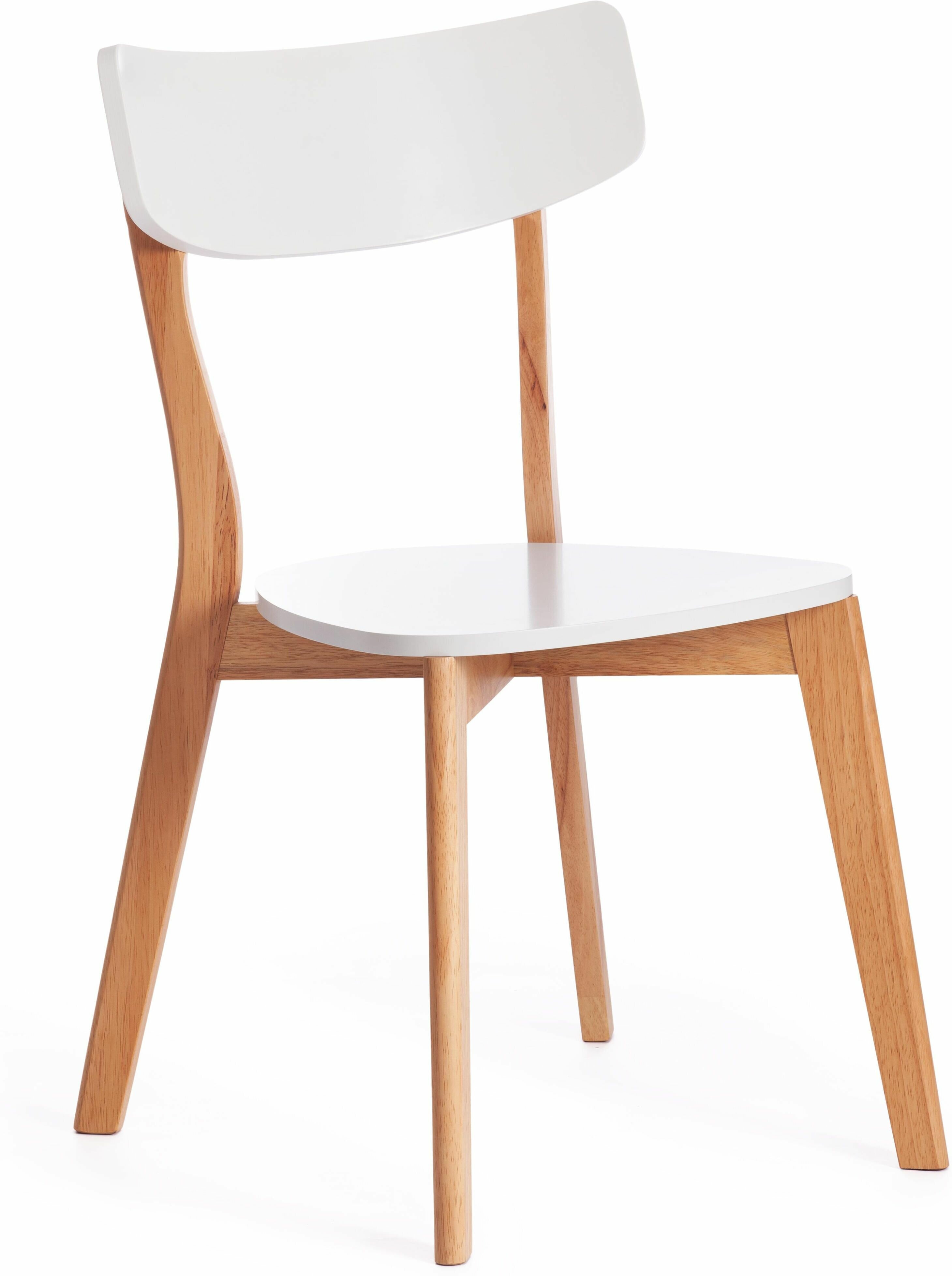 Деревянный стул Woodville Claire белый / натуральный