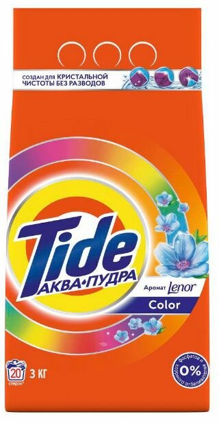 Tide Стиральный порошок автомат, Color Lenor Scent 3кг