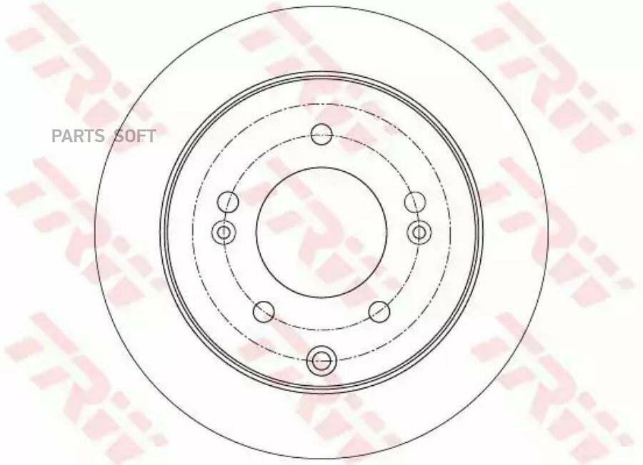 TRW Торм.диск зад.[262x10] 5 отв.