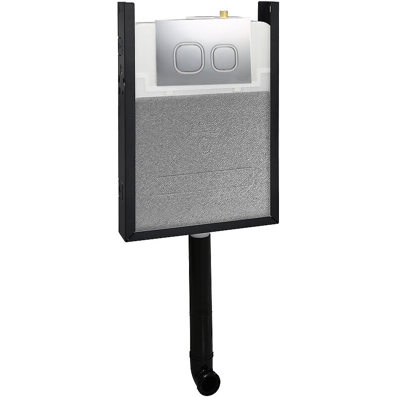 фото Инсталляция для напольного унитаза с кнопкой хром (матовый) WW AMBERG 404 MT-CR