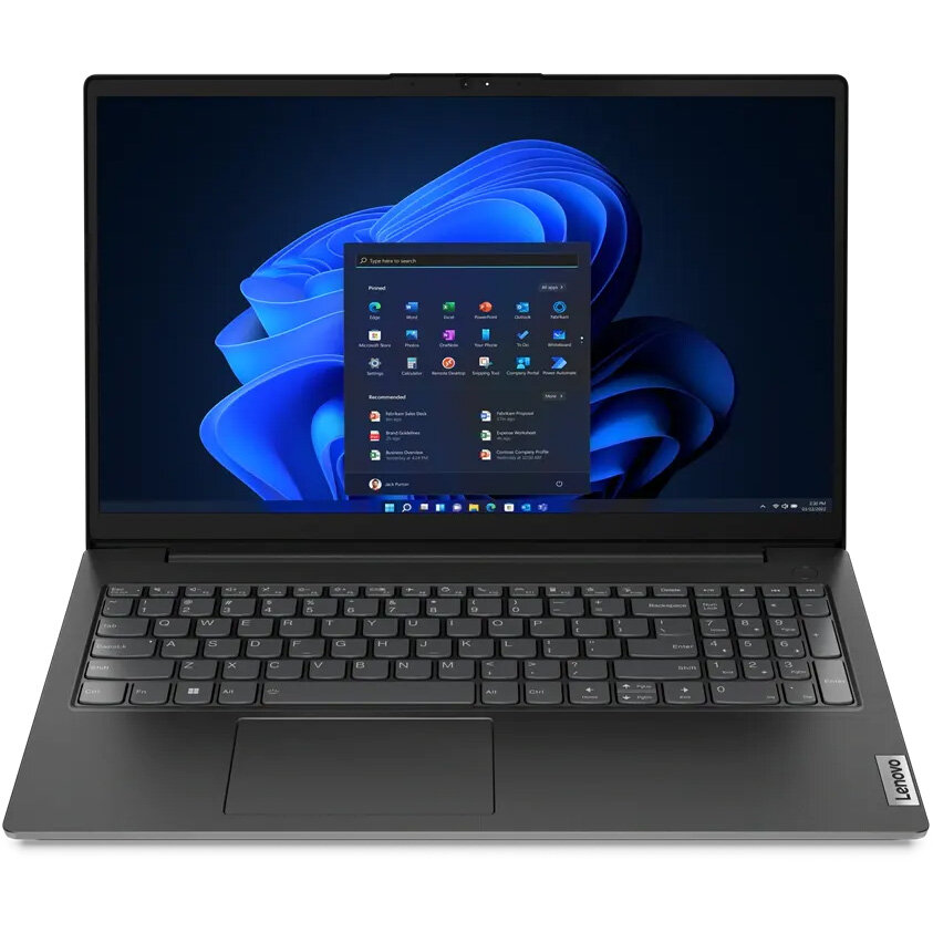 Ноутбук 15.6" IPS FHD Lenovo V15 G3 IAP black (Core i5 1235U/8Gb/256Gb SSD/noHDD/noDVD/VGA int/noOS) (82TT0031RU)