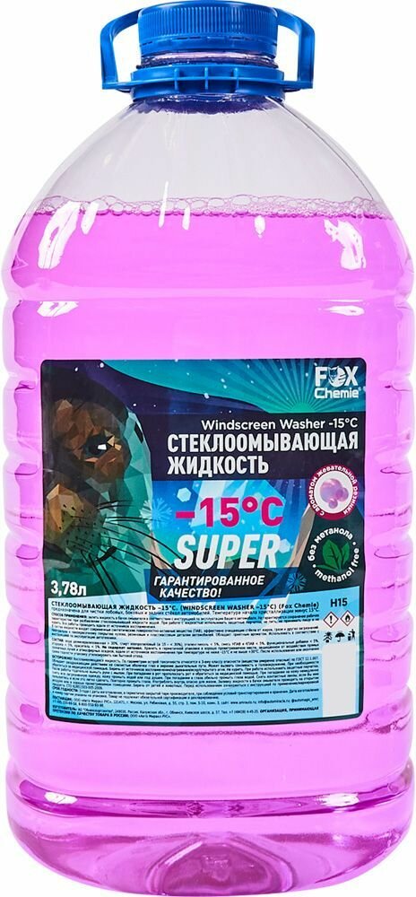 Стеклоомывающая жидкость Fox Chemie -15  378л.