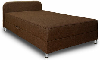Тахта-кровать Бриз, 140х190, левая, рогожка коричневая