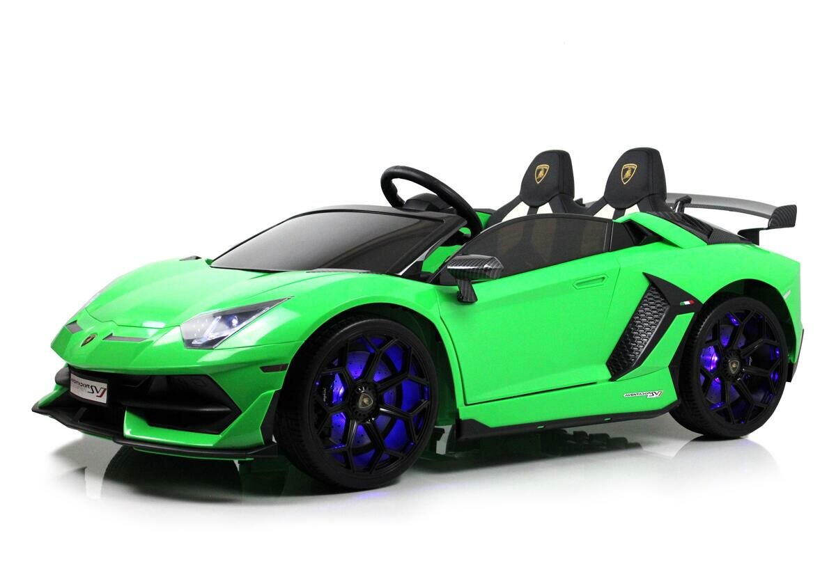 Детский электромобиль Lamborghini Aventador SVJ (A111MP) зеленый (RiverToys)