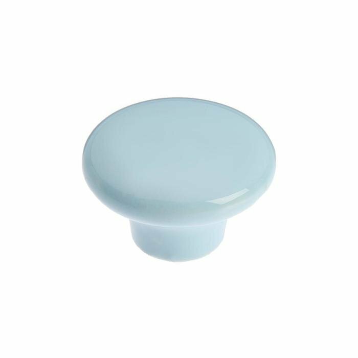 Ручка-кнопка Ceramics 002, керамическая, голубая (комплект из 13 шт) - фотография № 1
