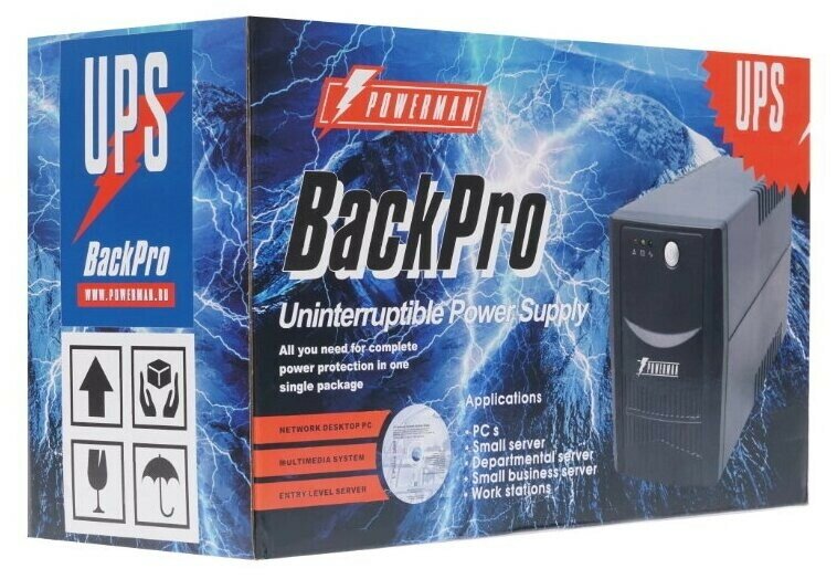 ИБП Powerman Back Pro 1050/UPS Line-interactive 600W/1050VA