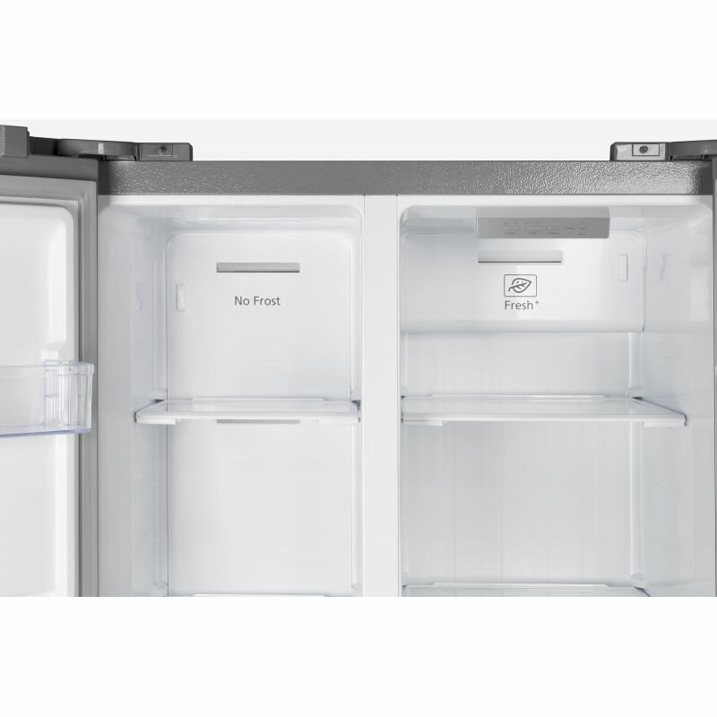 Холодильник HYUNDAI CS4502F, двухкамерный, нержавеющая сталь - фото №4