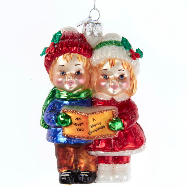 Kurts Adler Стеклянная елочная игрушка Счастливого Рождества! 10 см подвеска NBX0083