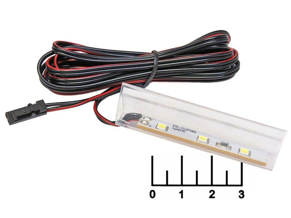 фото Светильник светодиодный клипса на стекло 12V 0.25W 4200K белый 3LED GTV (11342)