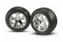 Колеса, диски, резина TRAXXAS запчасти Tires & wheels, assembled, glued (2.8') (All-Star chrome wheels, Alias tires, foam in