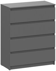 Комод Нонтон Эккервуд с 4-мя ящиками графит серый 80.1x39x97.8 см