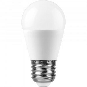 Комплект 12 шт. светодиодная LED лампа Feron шар G45 E27 13W(1080Lm) 6400K 6K матовая 90x45 LB-950 38106 1583642