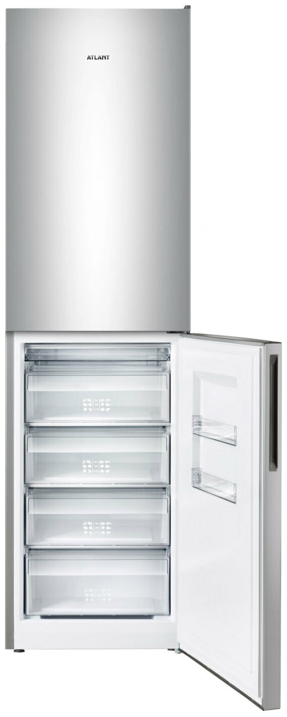 Холодильник АТЛАНТ , двухкамерный, серебристый - фото №5